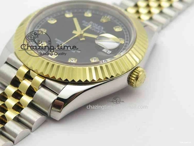 Dial Bracelet Maker Diam Jubilee Best On Edition BP YG DateJust Black 41mm SS II A2813 0510